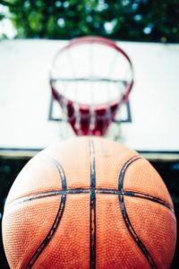 Basketball and net